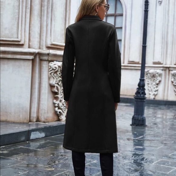 ❄️ Camel pea Trench Coat Double Breasted Winter - Picture 6 of 7